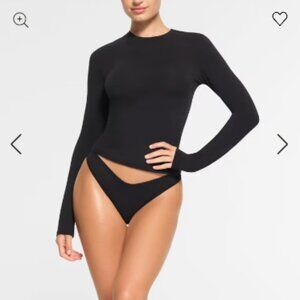 Cotton Jersey Long Sleeve T-Shirt Soot